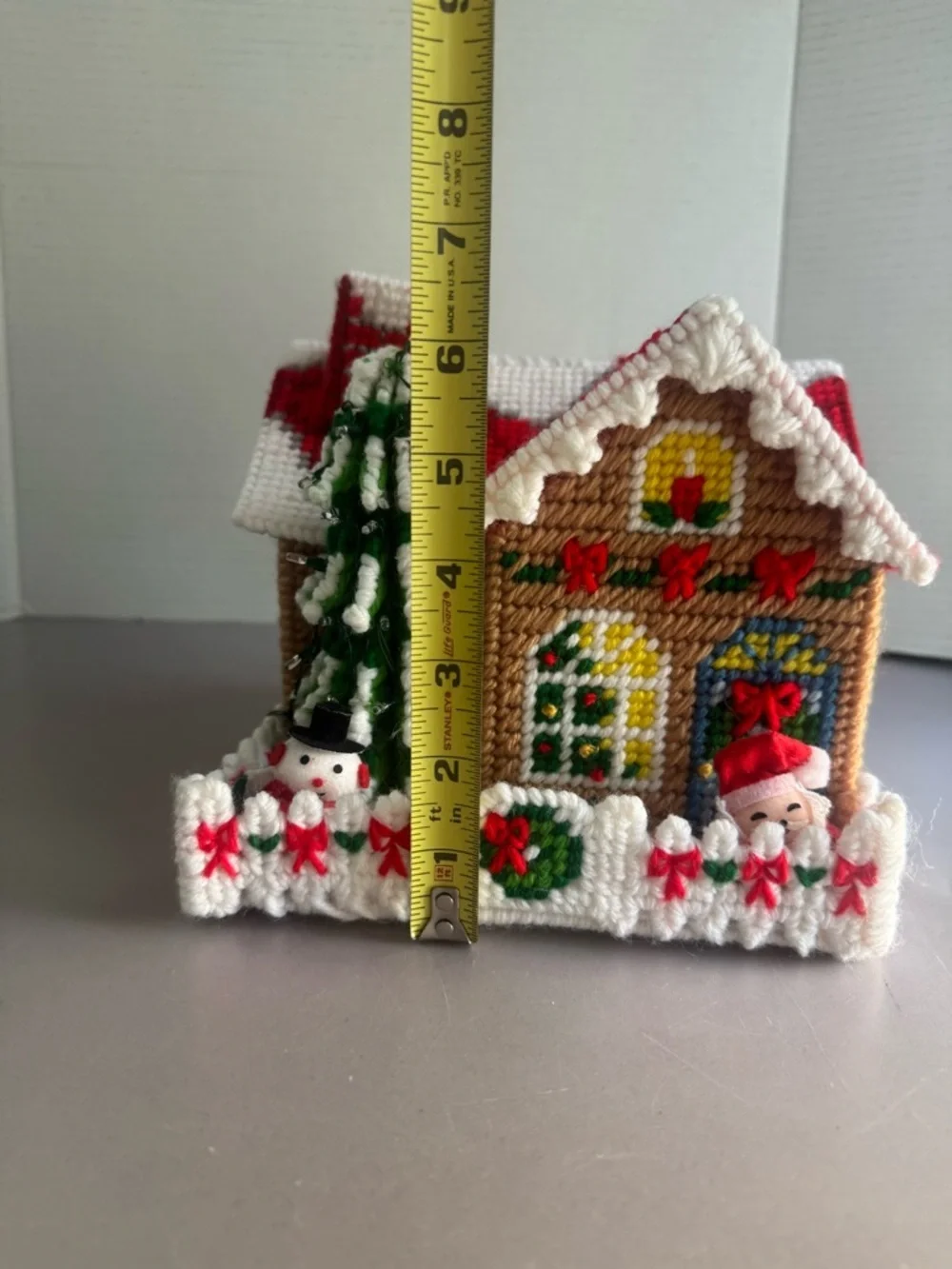 Festive Handcrafted Christmas House Decoration - Red, White & Green